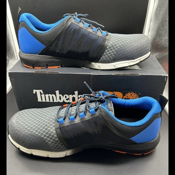 Men's Gray and Blue Timberland Pro Radius Composite Safety Toe Size 15 - Picture 2 of 7